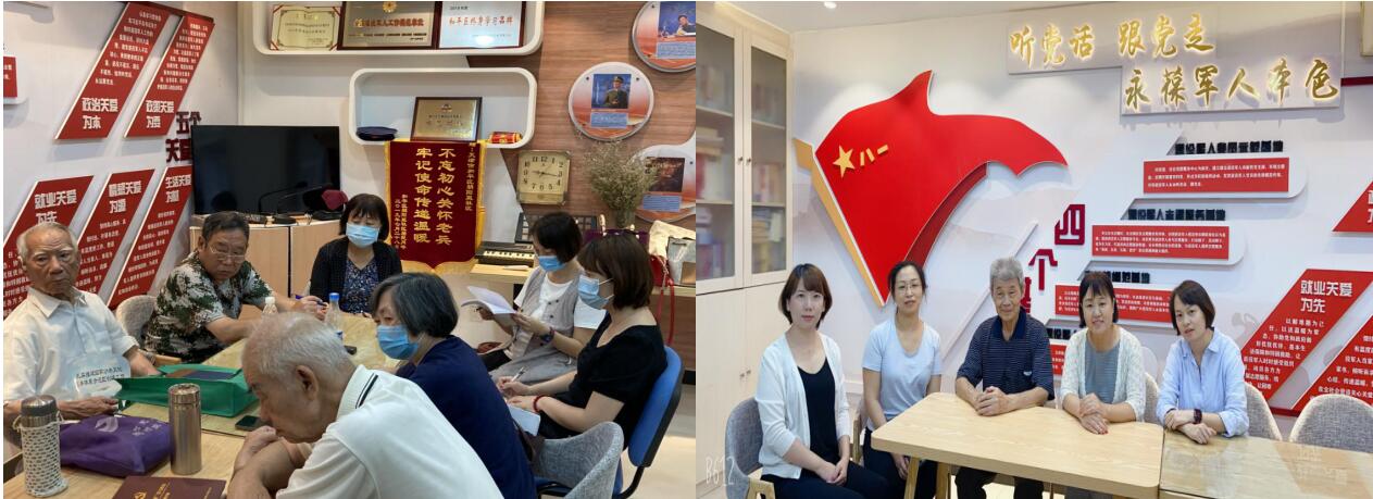 每周三的采访活动进行中 采访结束后与学习组组长张杰同志合影留念